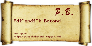 Püspök Botond névjegykártya