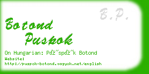 botond puspok business card